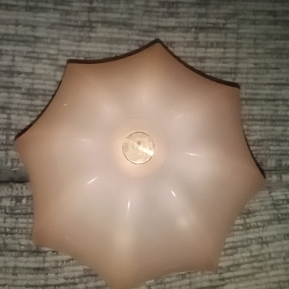 VINTAGE FENTON 1950’s PINK FROSTED SATIN GLASS UMBRELLA TRINKET CANDY DISH BOWL - Picture 4 of 12